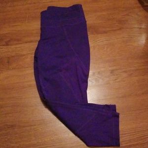 Athleta Royal Purple Mesh Sonar Capri Leggings